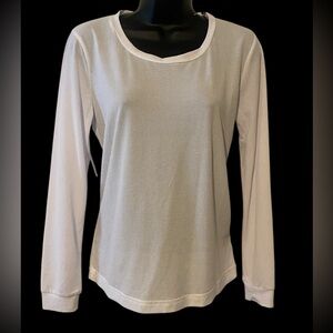 Vimmia white Neptune backless belted fishnet L/S tee shirt Activewear NWT size S